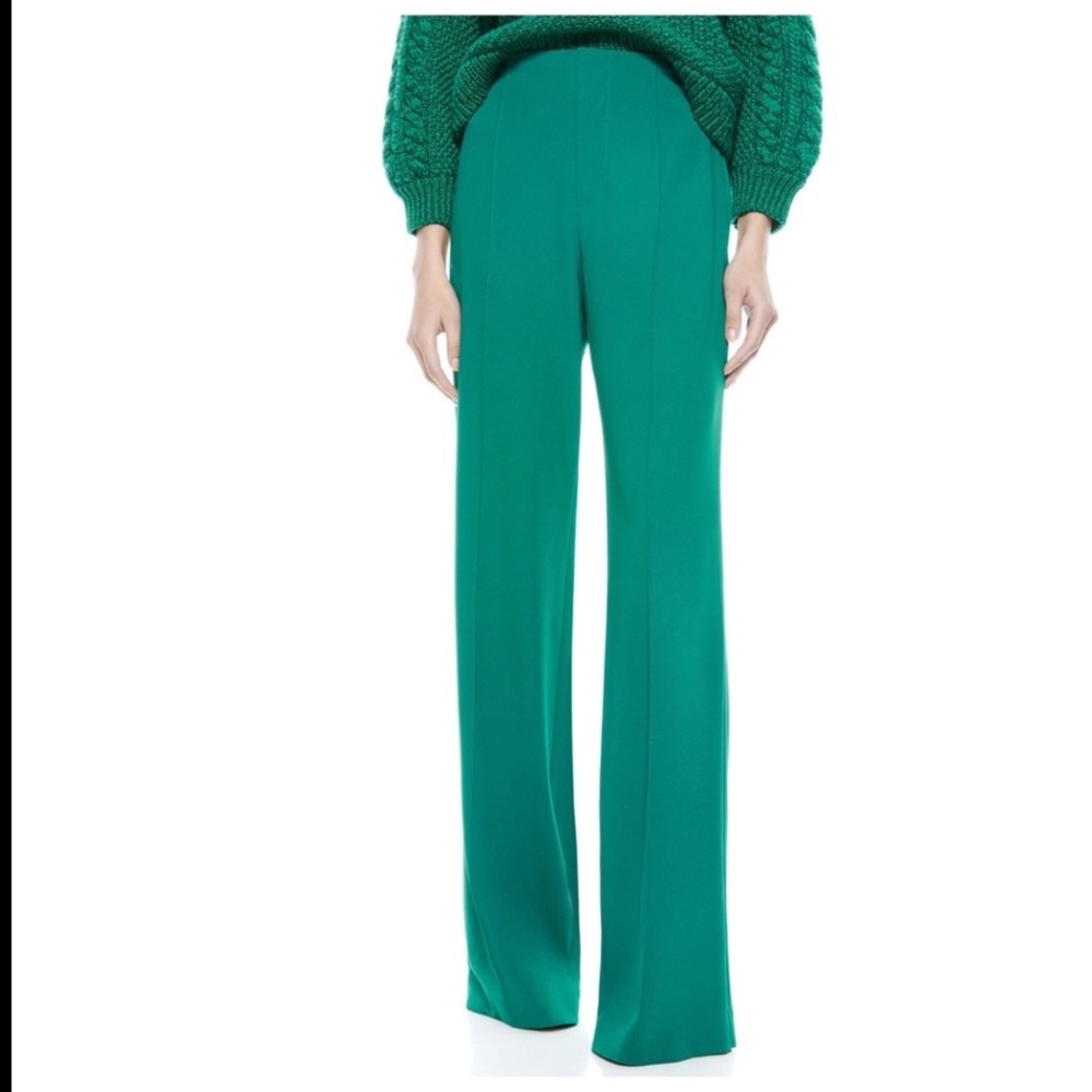 ALICE + OLIVIA Dylan High Waisted Wide Leg Pants - Picture 4 of 11